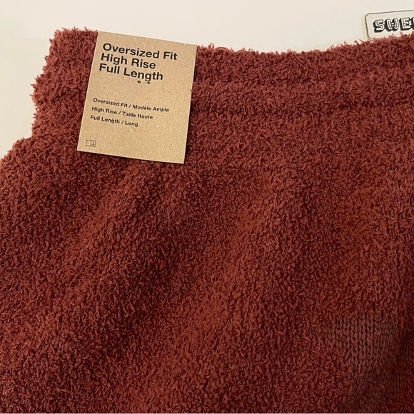 Nike Phoenix Cozy Knit Boucle Pants Brown Oversized Joggers women - Picture 6 of 10